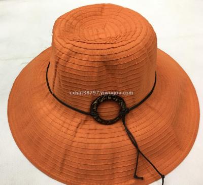 The new Korean version of the hat can be folded in a pure color canvas hat and hat.