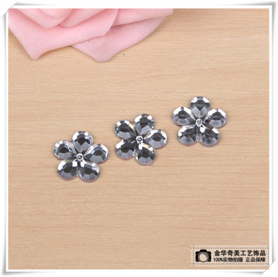 Acrylic drilling flat flowers bloody luggage handicrafts DIY jewelry accessories clothing accessories