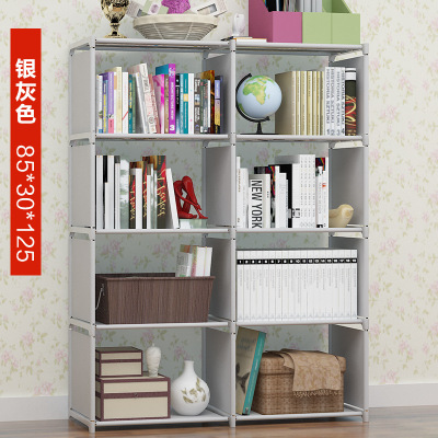 Simple bookcase student assembly bookcase multi - function rack combination reinforcement storage storage cabinet