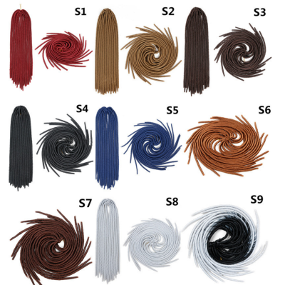 Manufacturer direct sale wholesale African black color chemical fiber hollow pigtail monochrome