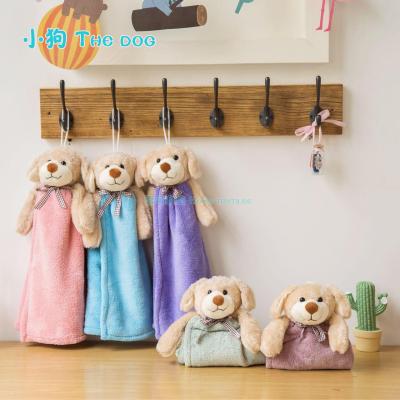 Wholesale Cute Animal Microfiber Kids Children Cartoon Absorbent Hand Dry Towel Lovely Towel For Kitchen Bathroom Use