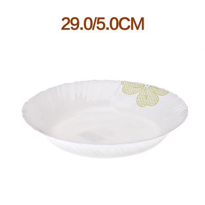 White jade porcelain milky white heat resistant tempered glass tableware green products