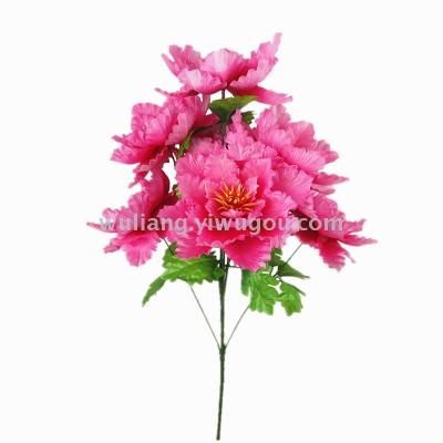 High pole simulation flower 7 head Begonia