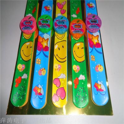 Children's plastic toys LED gift cartoon 286 crackling ring table