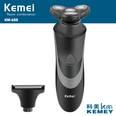 KM-655 Rotary 4-head electric shaver rechargeable razor wholesale