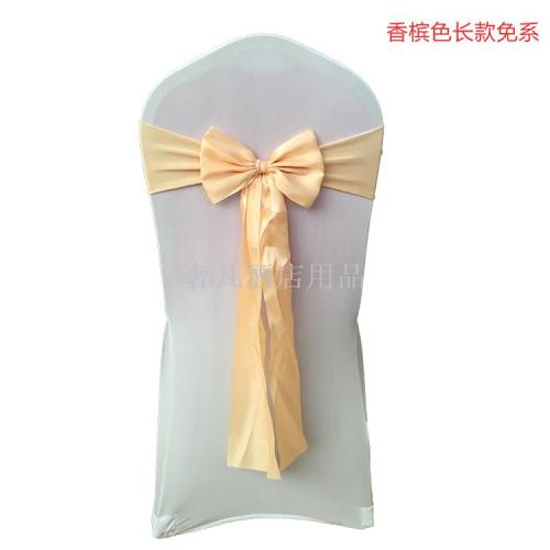 Luxury Fan Factory Direct Sales Free Bow Wedding chair Back Flower Chair Back Bow Satin Bow Chair Back Decoration