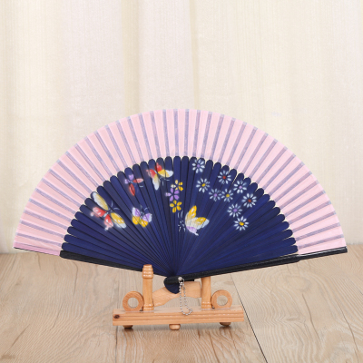 New inkjet fan lady fan wooden inkjet fan dance fan wholesale