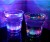 Water Gorgeous Induction Cold Light Water Cup Colorful Luminous Cup LED Flash Cup Water Bright Octagon Cup