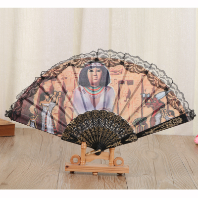 Small lace fan with European lace folding fan and Spanish printed fan