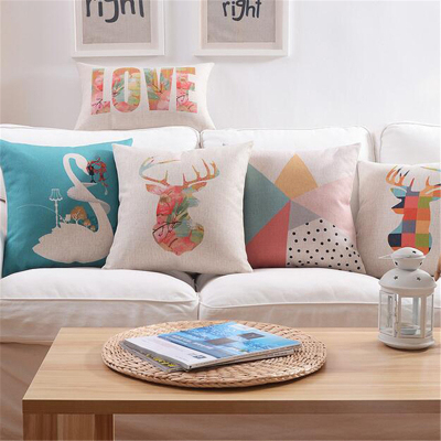 Fresh and lovely animal patterns simple home pillow cushion manufacturers direct selling
