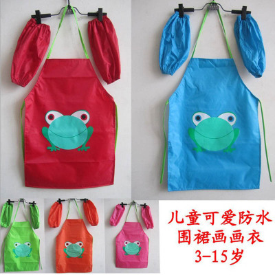 PVC children and men made painting clothing aprons 3 to 15 years old can wear
