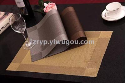 Kitchen supplies insulation green anti-skid PVC mattress pure color Tesling placemat