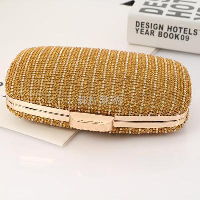Factory direct production of wholesale evening gown bag evening color handbag banquet grasping hand diamond package
