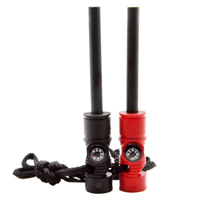 Outdoor Long Three-in-One Magnesium Rod Magnesium Block Multi-Functional Lighter Rod with Whistle Compass Firestone
