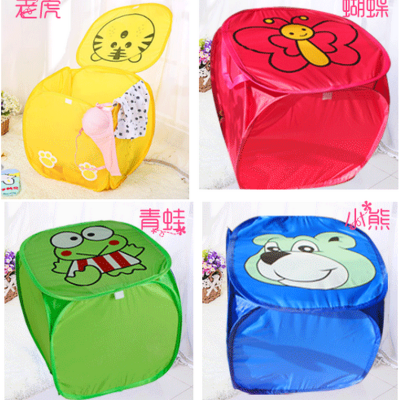 Foldable Laundry Basket Square Storage Basket Family Sundries Container with Bag Laundry Basket