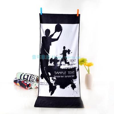 Printed towel ultrafine fiber thickening fitness running yoga lengthened towel picture custom