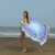 Circle Spot Round Beach Towel with Tassel Stock for Wholesale 