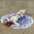 Round Beach Towel Microfiber Beach Blanket Yoga Mat Women Shawl with Fringe Tassel