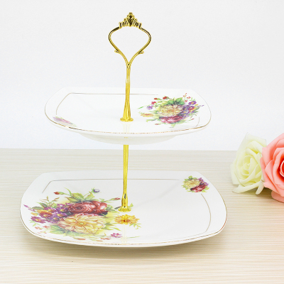 Fruit plate candy plate cake plate dry Fruit plate hollow Fruit plate multi-layer string plate