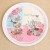 Round tray creative plastic european-style putting cup tray miamine household fruit dish is contracted