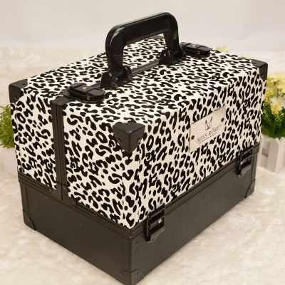 Guanyu new milk pattern large capacity portable cosmetic case nail embroidery special box