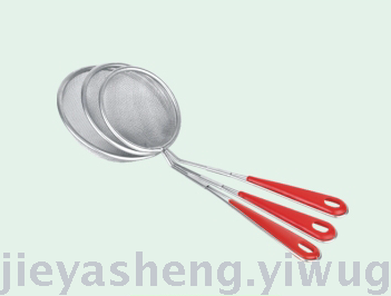 Stainless steel hot pot spoon handle handle spoon red handle oil grid
