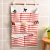 8-Grid Cotton and Linen Fabric Hanging Bag Striped Storage Organization Bag Bow Hanging Storage Bag Hanging Bag