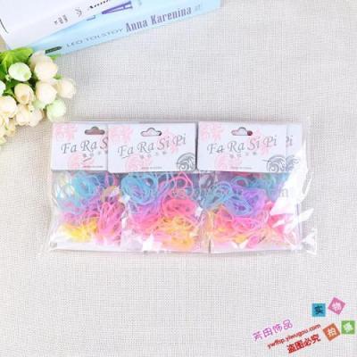 White card packing children colorful plastic small rubber band