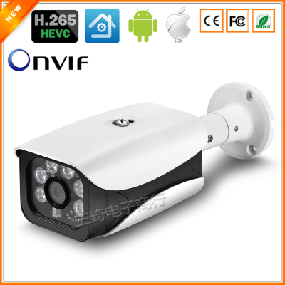 H.265 Surveillance IP Camera 25FPS 4MP/3MP/2MP Waterproof Outdoor CCTV Camera With 6PCS ARRAY IR LED ONVIF Email Alert