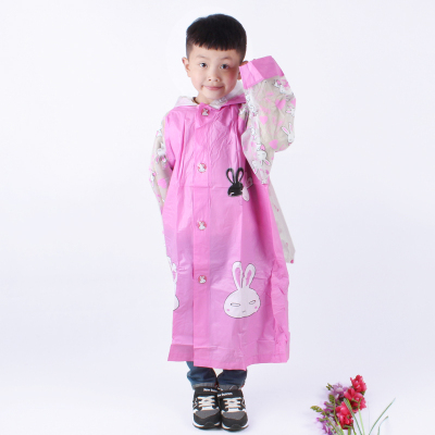 Cartoon animal pattern raincoat for children with schoolbag a raincoat for children to go to school waterproof clothes 