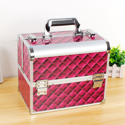 Portable makeup bags nail embroidery storage box box multi - layer large - capacity lock promotions