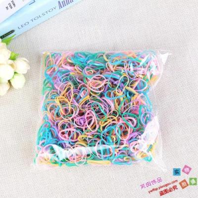 100 grams of packaging strong pull continuous color plastic small rubber band