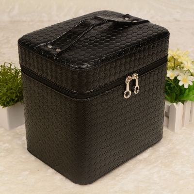 Guanyu hot Korean high-end women's PU cosmetics case portable large-capacity multi-layer cosmetic bag storage box