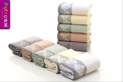 Tinglong classical European flowers pattern cotton absorbent thickened towel