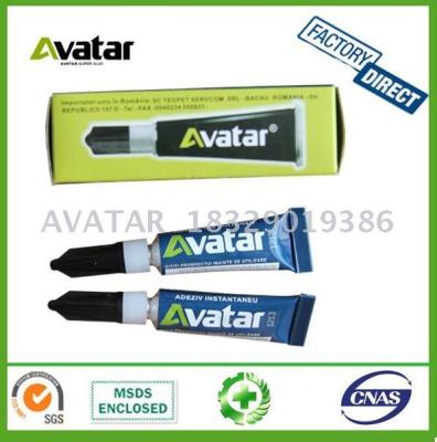 2017 OEM wholesale Good quality AVATAR plastic bottle 502 cyanoacrylate adhesive super glue