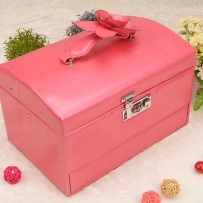 Guanyu pure color flowers large capacity multi-layer portable cosmetic box pattern embroidery nail special toolbox