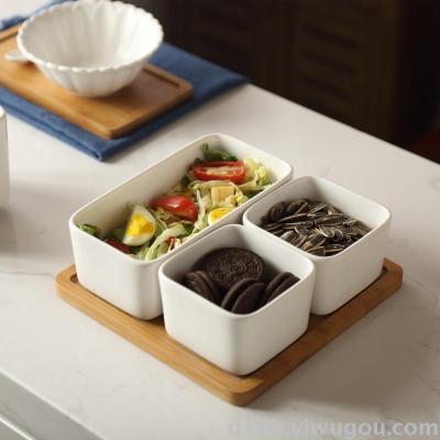 Japanese style multi - fruit fruit platter ceramic fruit plate creative dried fruit snack dessert melon seeds nut plate