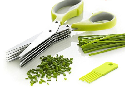 Stainless steel multi-layer chopped green onion coriander vegetable kitchen scissors, multi-layer scissors