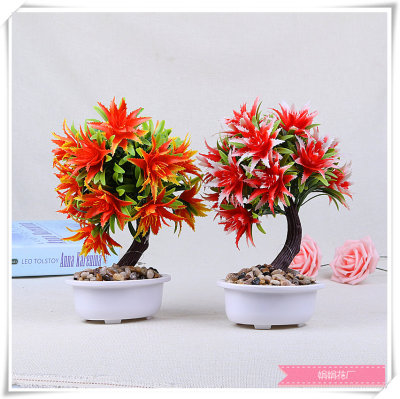 Creative mini simulation flower pot simulation flower bonsai manufacturers direct simulation flower plants