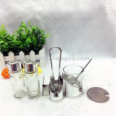 Glass Pancake Bottle Kitchen Practical Glass Seasoning Bottle Dispensing Bottle