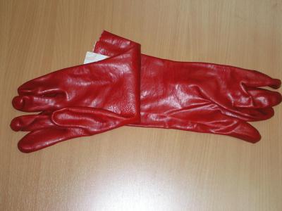 [Red British labor insurance] pvc red oil resistant acid gloves factory direct