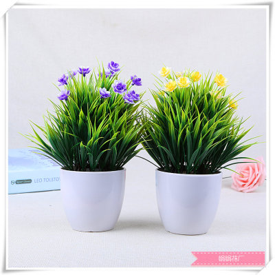 Mini simulation bonsai flower small pot manufacturers direct simulation of flower plants