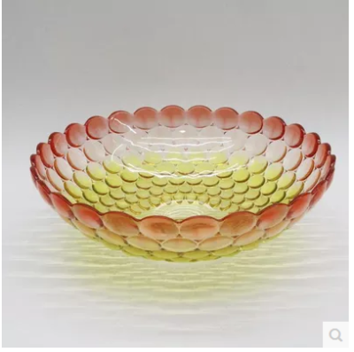 Crystal glass creative fruit bowl creative modern candy tray snack disk fruit basket dry fruit bowl.