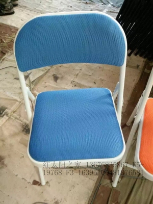 Indoor outdoor folding backrest iron chair