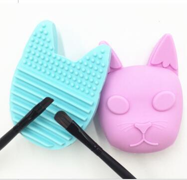 Kitten scrubber silicone scrubber make-up brush cleaner mini wash plate scrubber TV shopping products