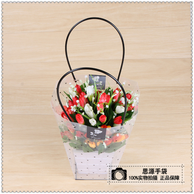 Waterproof hand-carried flower bag only beautiful mini flower box imported anti-flower bag PP gift bag