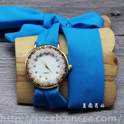 The latest small fresh cloth with girls watch summer wild lace decorative table