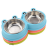 Pet Supplies Food Basin Frog Non-Slip Stainless Steel Double Bowl Dogs and Cats Dual-Use Rice Basin Dog Bowl Pet Tableware