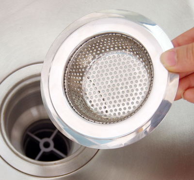 Kitchen non - magnetic stainless steel sink filter cleaning filter punching floor drain