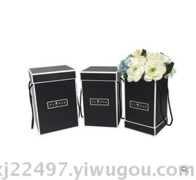 Hand-carried box flower gift box tall tube square hug bucket gift box
